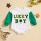 Letter Pattern Baby Cute Rompers Jumpsuit - Light Green Letter Pattern Baby Rompers Jumpsuit