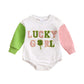 Letter Pattern Baby Cute Rompers Jumpsuit - Light Green Letter Pattern Baby Rompers Jumpsuit