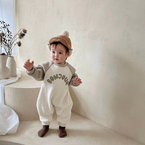 Cotton Sleeve Top for Kids in Green or Brown Available US Sizes - Lettered Romper Tiny Climbers and Future Adventurers