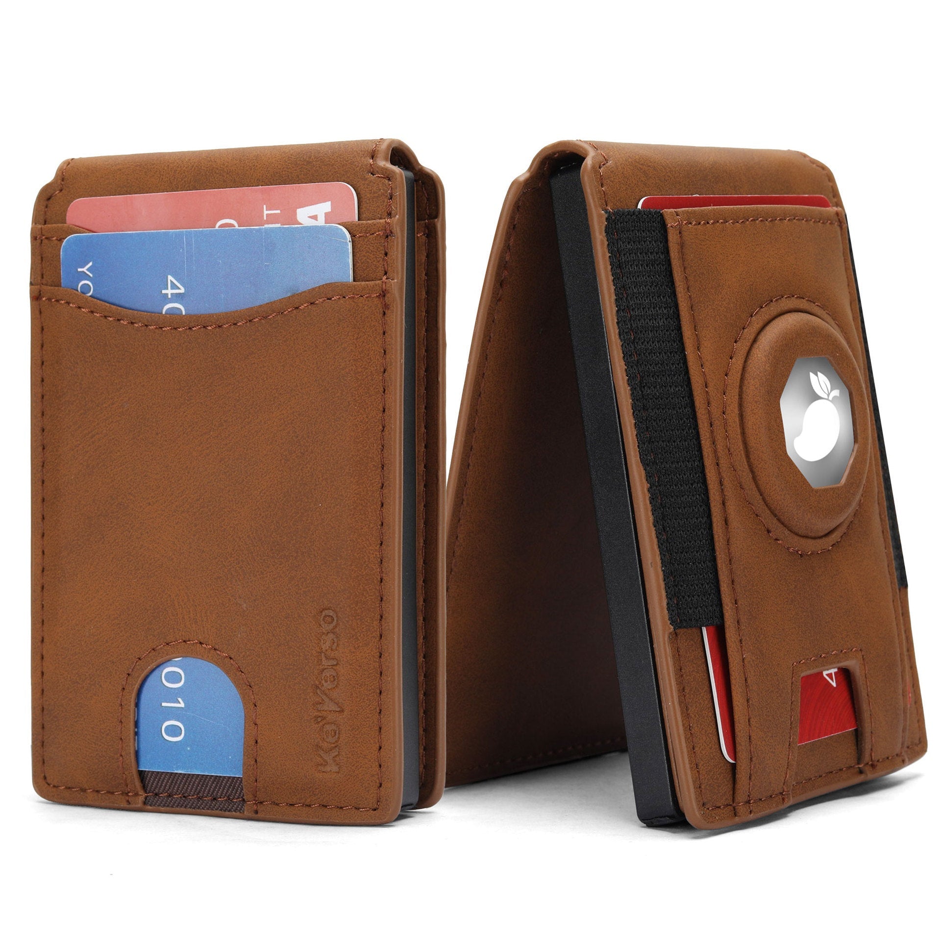 Light and Dark Brown Synthetic Leather Wallets with Microfiber Lining - Teleplus in synthetic leather wallets dark