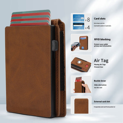 Light and Dark Brown Synthetic Leather Wallets with Microfiber Lining - Teleplus in synthetic leather wallets dark