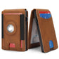 Light and Dark Brown Synthetic Leather Wallets with Microfiber Lining - Teleplus in synthetic leather wallets dark