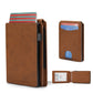 Light and Dark Brown Synthetic Leather Wallets with Microfiber Lining - Teleplus in synthetic leather wallets dark