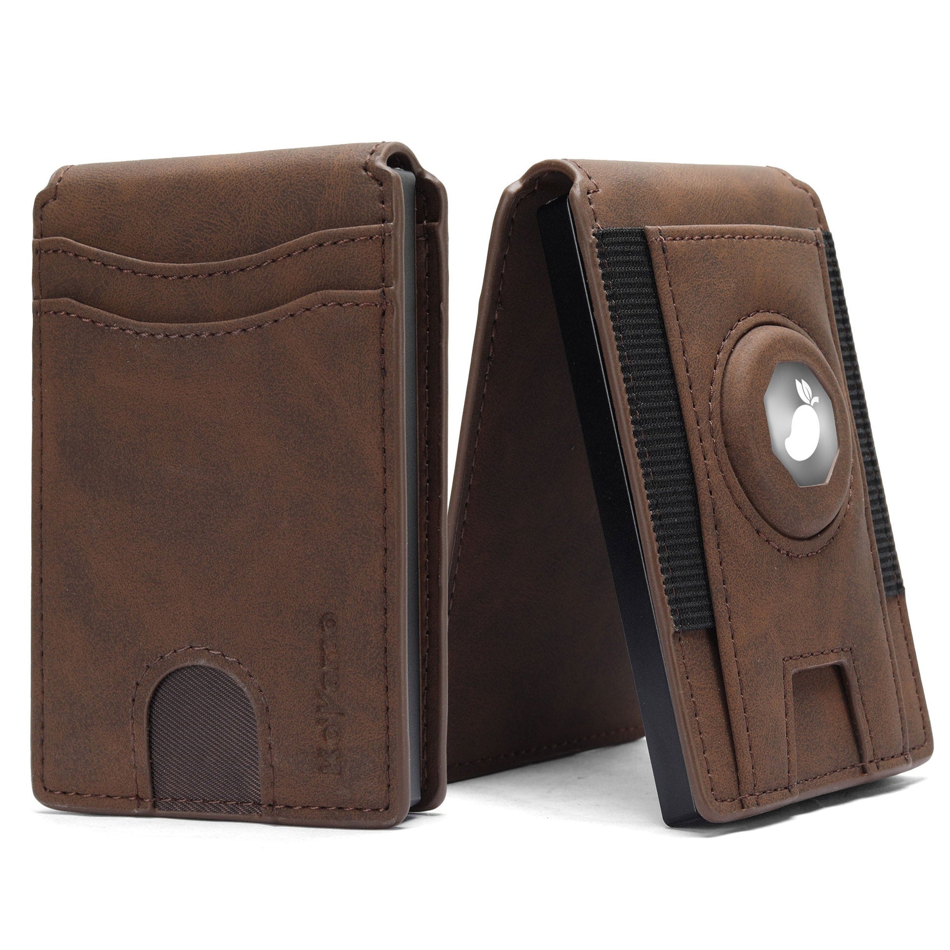 Light and Dark Brown Synthetic Leather Wallets with Microfiber Lining - Teleplus in synthetic leather wallets dark