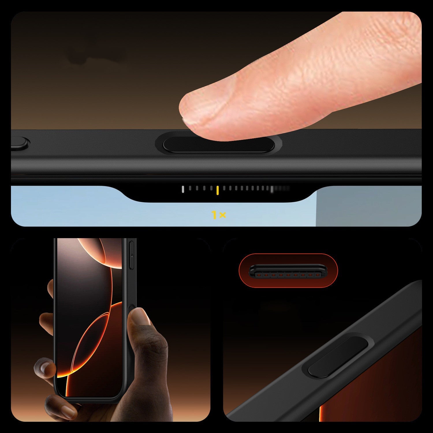 Light Black Transparent Magnetic Phone Case for Compatibility and Fall Prevention - Teleplus magnetic phone case