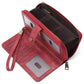 Light Brown Dark Blue Rouge Pink Midnight Black Synthetic Leather Anti-theft Swiping Wallets - Teleplus Anti-Theft