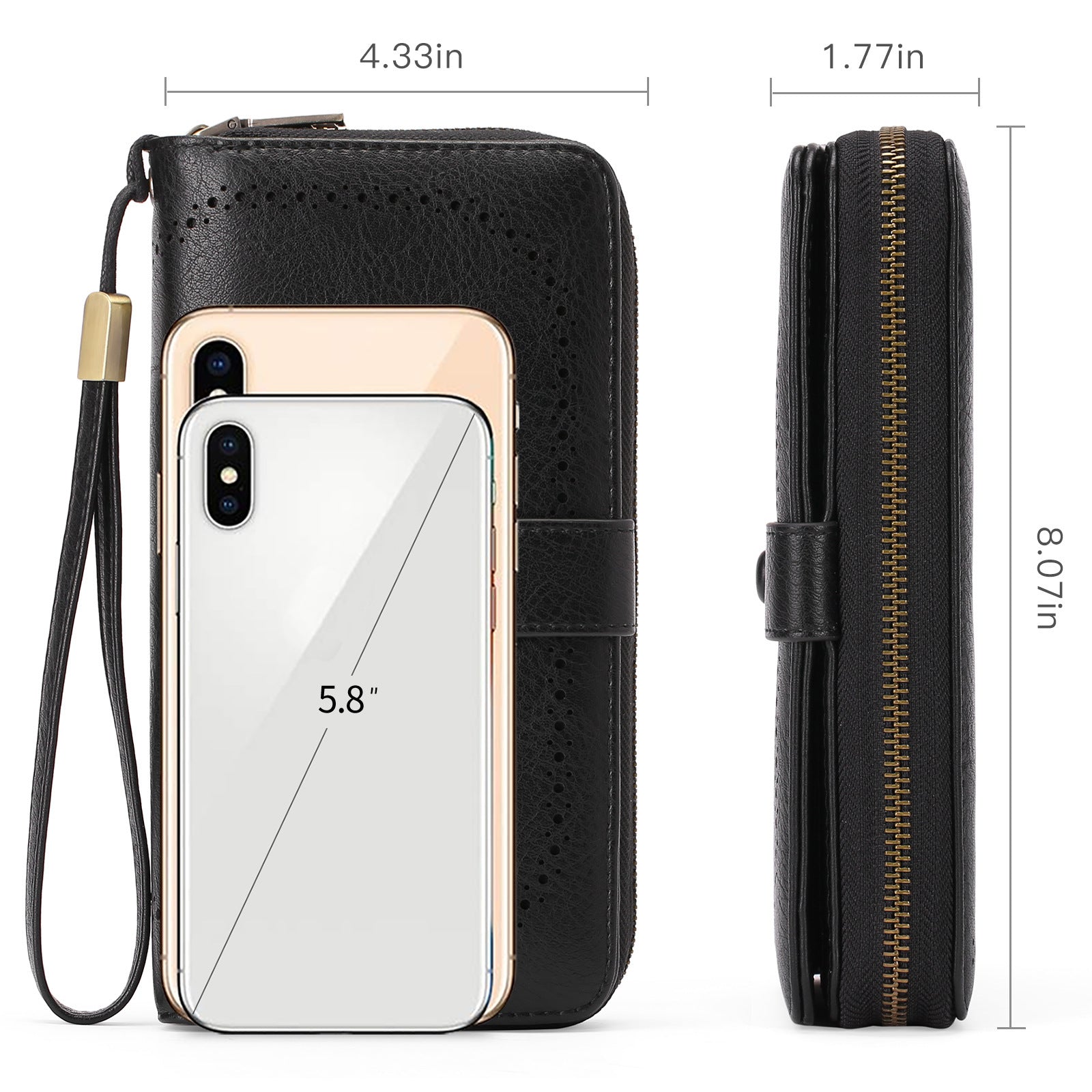 Light Brown Dark Blue Rouge Pink Midnight Black Synthetic Leather Anti-theft Swiping Wallets - Teleplus Anti-Theft