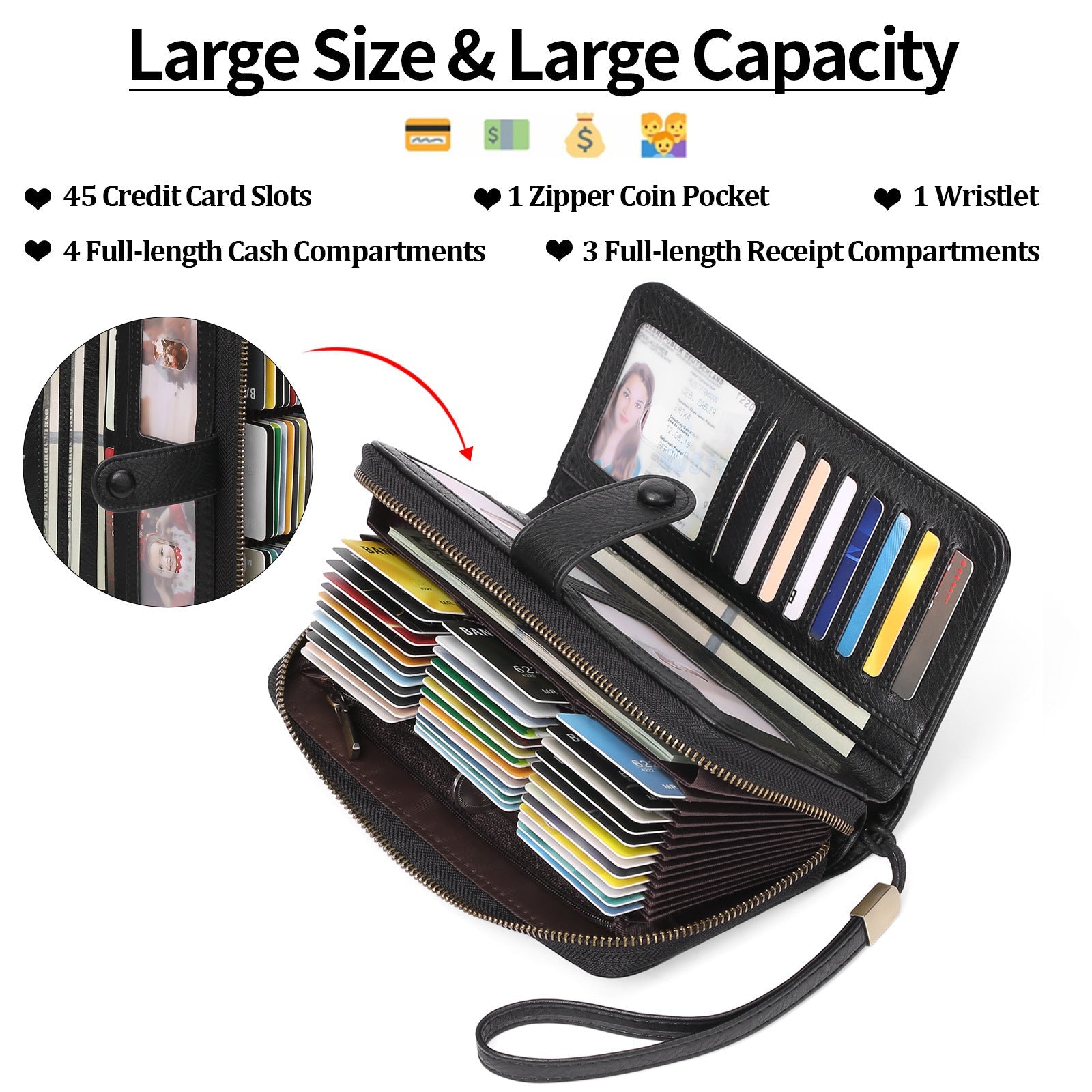 Light Brown Dark Blue Rouge Pink Midnight Black Synthetic Leather Anti-theft Swiping Wallets - Teleplus Anti-Theft