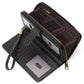 Light Brown Dark Blue Rouge Pink Midnight Black Synthetic Leather Anti-theft Swiping Wallets - Teleplus Anti-Theft