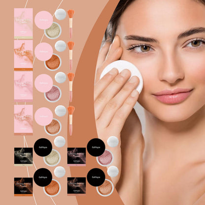 Light Delicate Makeup Powder in Brown and Pastel Shades - Teleplus makeup powder light delicate