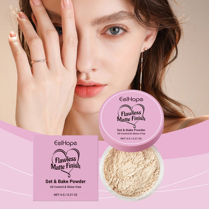 Light Finishing Loose Powder with Hyaluronic Acid and Oil Control Matte - Teleplus finishing loose powder light oil