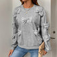 Light Gray Bow Pullover Sweater Women Cute Korean Cotton Knit Top S-XL - Teleplus