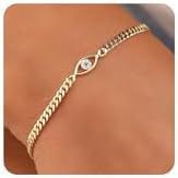 Light Luxury Alloy Bracelet Ornament - Light Luxury Alloy Bracelet with Evil Eye Diamond