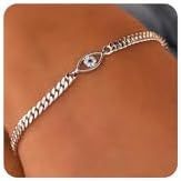 Light Luxury Alloy Bracelet Ornament - Light Luxury Alloy Bracelet with Evil Eye Diamond