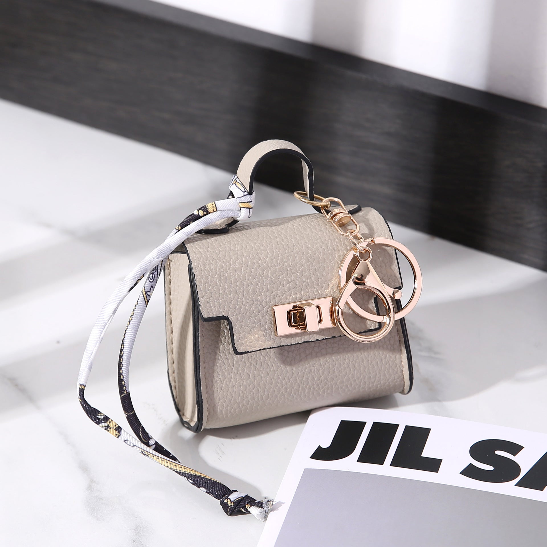Light Luxury Bag with Stripes Lining for Kelly in Multiple Colors - Teleplus mini pendant plastic light luxury bag