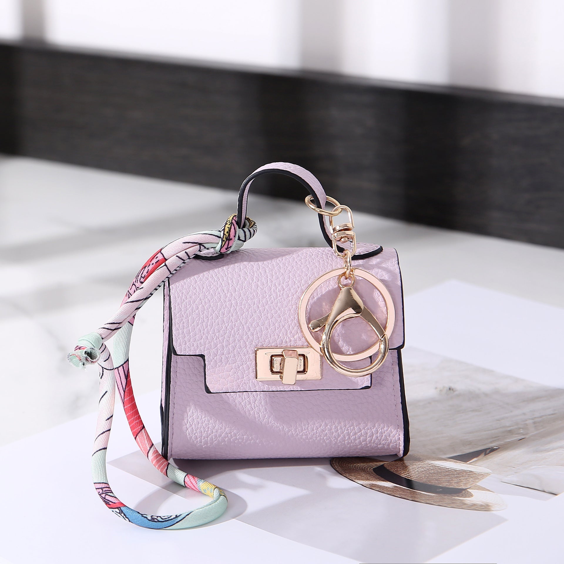 Light Luxury Bag with Stripes Lining for Kelly in Multiple Colors - Teleplus mini pendant plastic light luxury bag