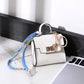 Light Luxury Bag with Stripes Lining for Kelly in Multiple Colors - Teleplus mini pendant plastic light luxury bag
