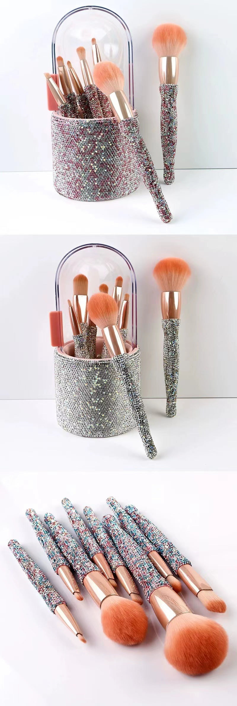 Light Luxury Makeup Brush Set Storage Box for Beauty and Organization - Teleplus makeup brush set light luxury
