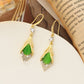 Light Luxury Opal Rhombus Ear Hook Elegant High-end Sense - Bling It On with Light Luxury Opal Rhombus Earrings