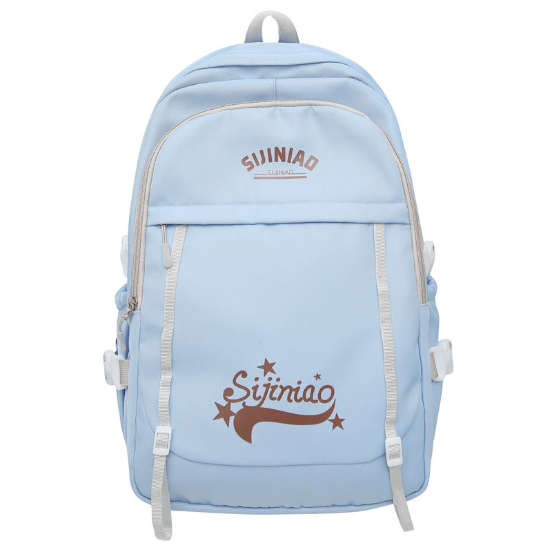 Lightweight Casual Backpack Female Student with Breathable Polyester Material - casual backpack female student