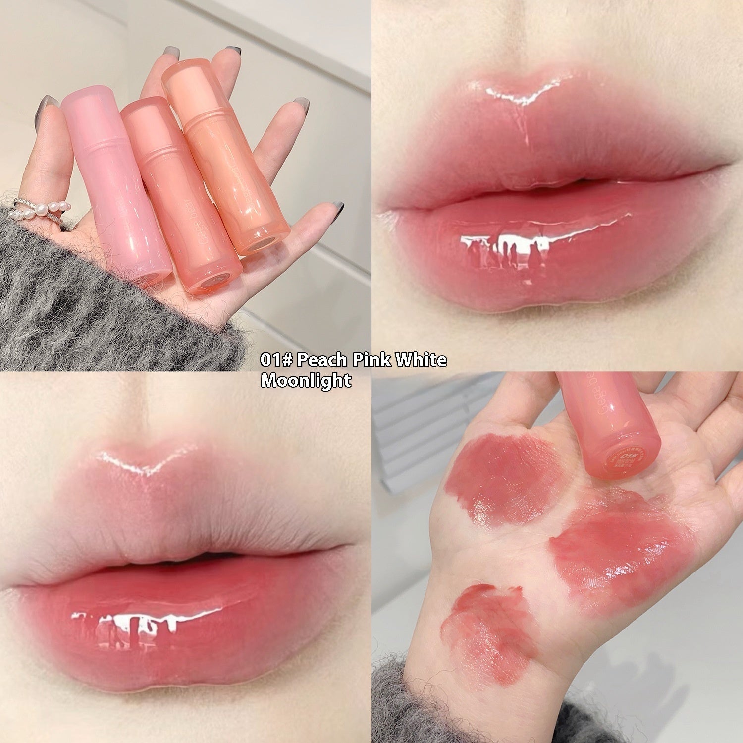 Lightweight Lip Lacquer Set with Moisturizing Mirror Colors and Color Options - Teleplus lightweight lip lacquer