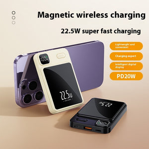 Lightweight Magnetic Wireless 22W Fast Charge Power Bank Charging Mobile Power Supply - Upgraded A-Level 22W Fast