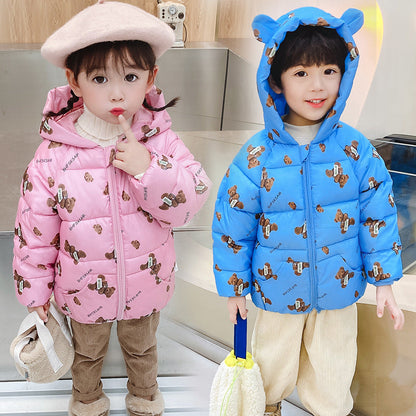 Lightweight Warm Boy Animal Cartoon Leopard Print Jacket in Bright Colors - Teleplus cotton jacket lightweight warm boy