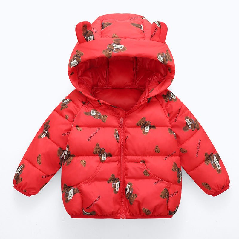Lightweight Warm Boy Animal Cartoon Leopard Print Jacket in Bright Colors - Teleplus cotton jacket lightweight warm boy
