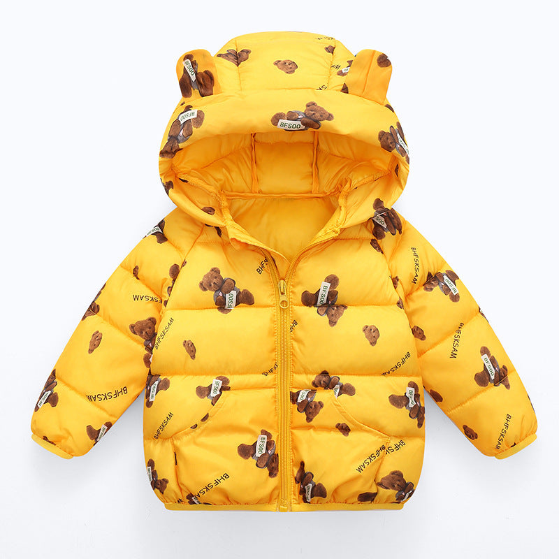 Lightweight Warm Boy Animal Cartoon Leopard Print Jacket in Bright Colors - Teleplus cotton jacket lightweight warm boy