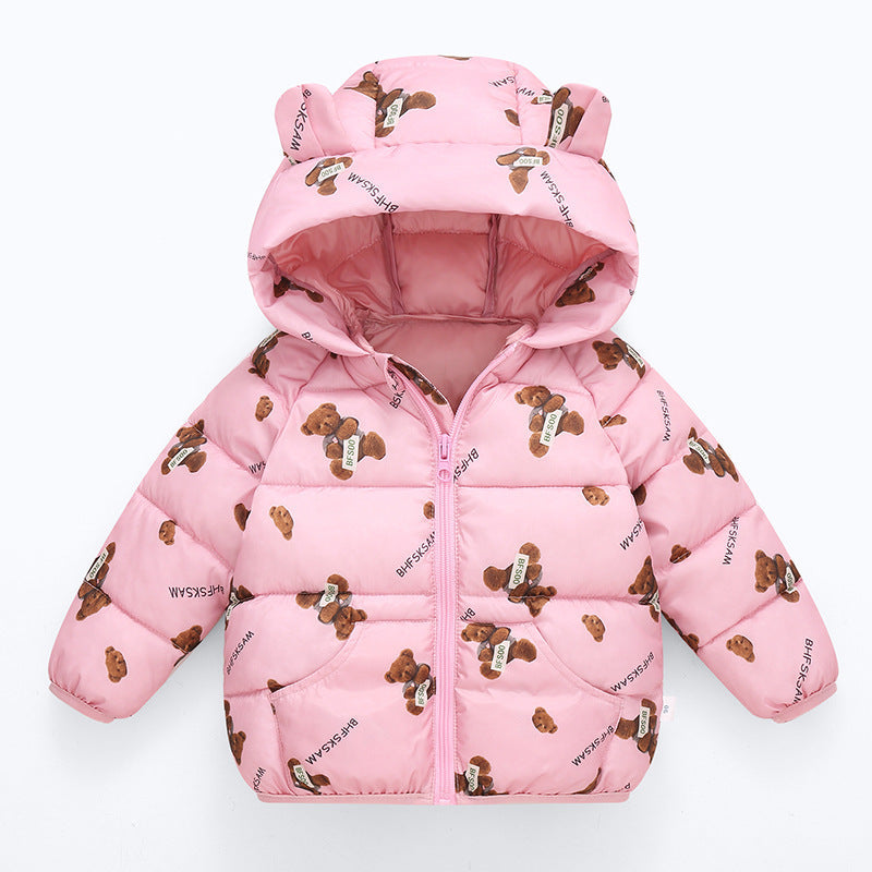 Lightweight Warm Boy Animal Cartoon Leopard Print Jacket in Bright Colors - Teleplus cotton jacket lightweight warm boy