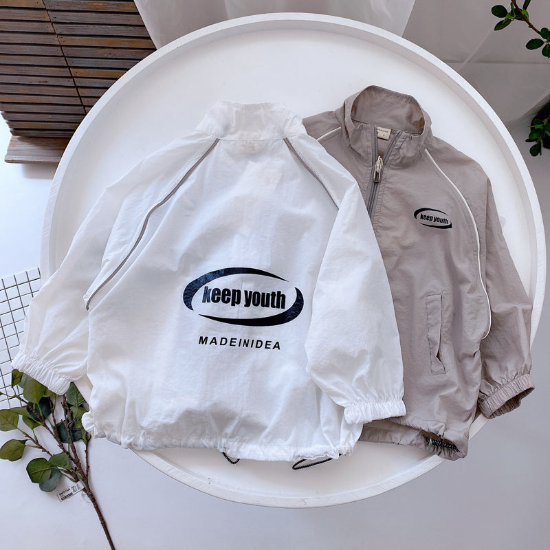 Lightweight Zipper Loose Sun Protection Jacket for Kids with UV - Teleplus lightweight zipper loose sun protection