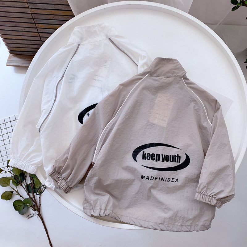 Lightweight Zipper Loose Sun Protection Jacket for Kids with UV - Teleplus lightweight zipper loose sun protection