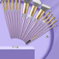 Lilac Purple Makeup Brush Set with 10 Artificial Fiber Brushes - Teleplus lilac purple makeup brush set
