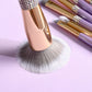 Lilac Purple Makeup Brush Set with 10 Artificial Fiber Brushes - Teleplus lilac purple makeup brush set