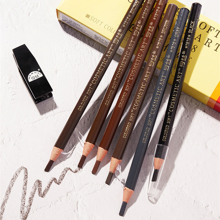 Line Drawing Waterproof Brushed Natural Eyebrow Pencil in Multiple Colors - Teleplus line drawing waterproof brushed