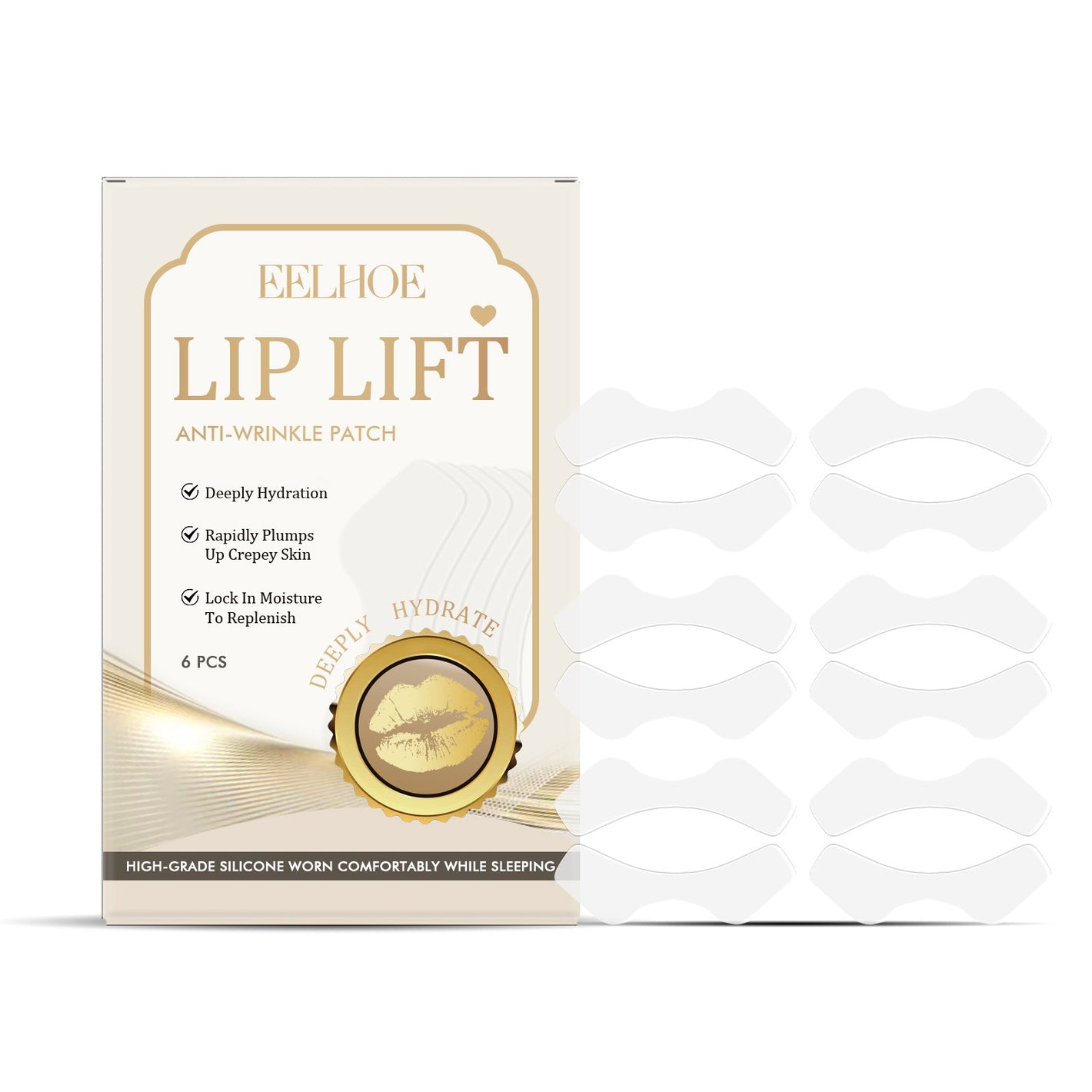 Lip Anti Wrinkle Patch Set with Moisturizing Patches - Teleplus lip anti wrinkle patch moisturizes