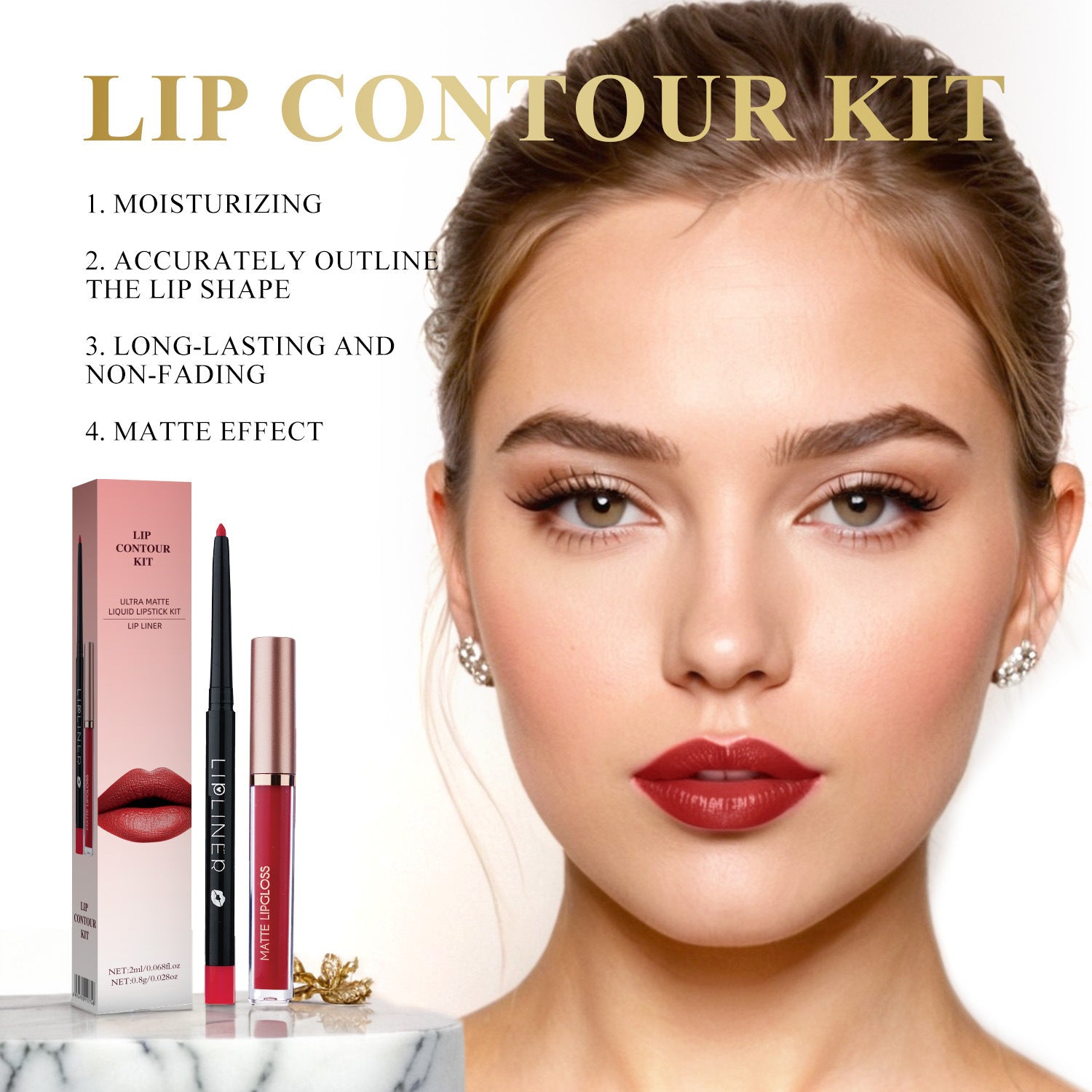 Lip Care Contouring Kit for Contour Enhancement and Moisturization - lip care contouring kit lipstick