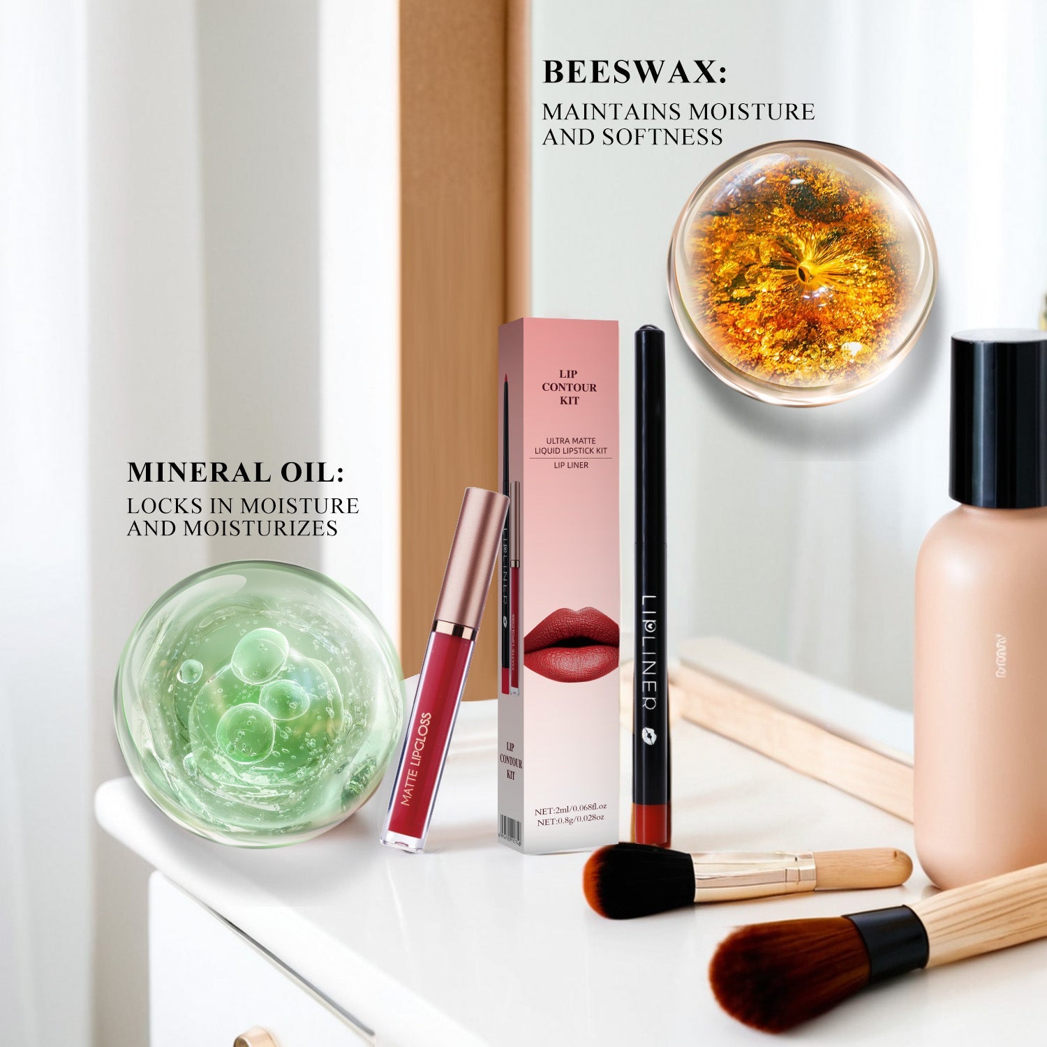 Lip Care Contouring Kit for Contour Enhancement and Moisturization - lip care contouring kit lipstick