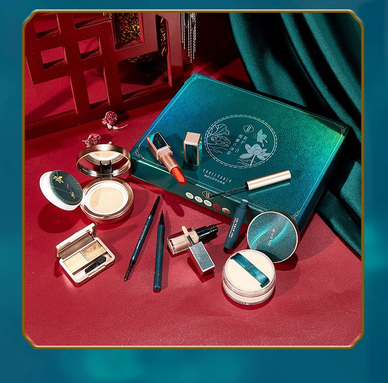 Makeup Set with Cushion Foundation Lipstick and Concealer for Skin Tone Enhancement - Flawless Fun lipstick cushion