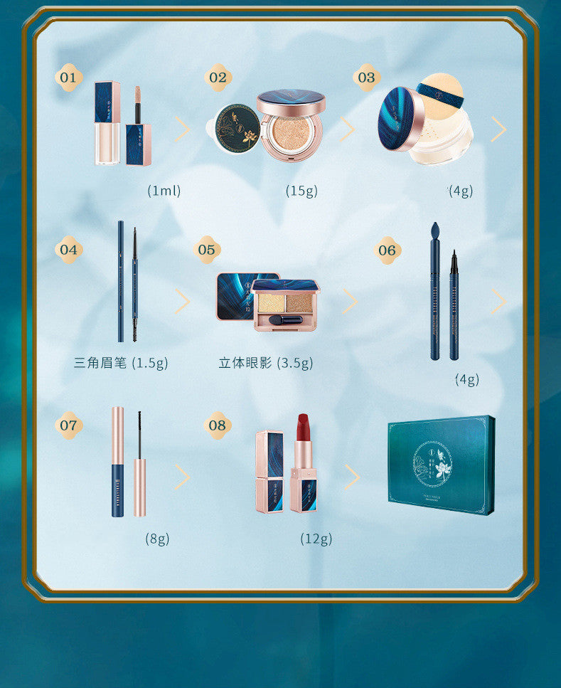 Makeup Set with Cushion Foundation Lipstick and Concealer for Skin Tone Enhancement - Flawless Fun lipstick cushion