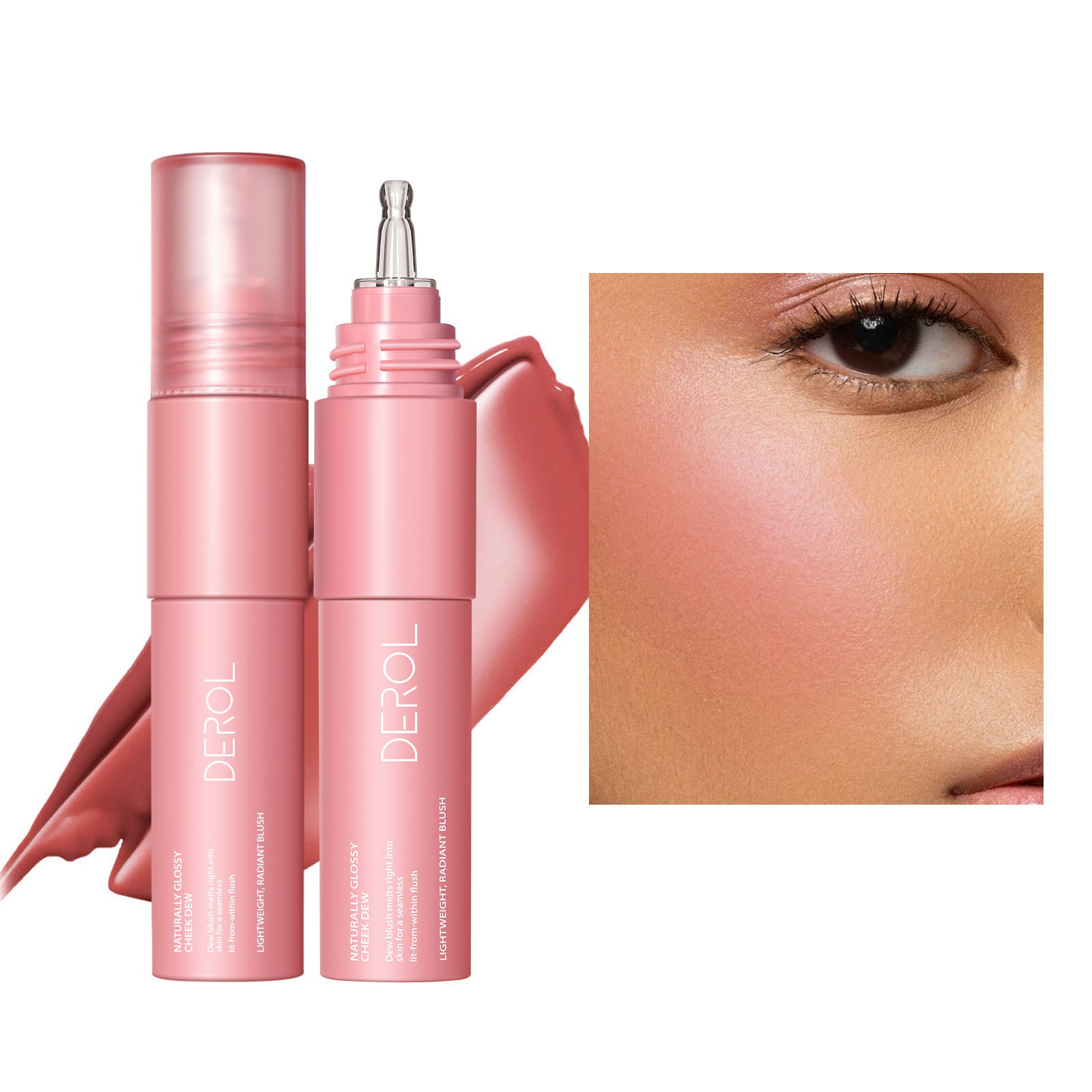 Liquid Blush Moisturizing Makeup with Shimmer in Multiple Colors - Teleplus liquid blush moisturizing clothing paste