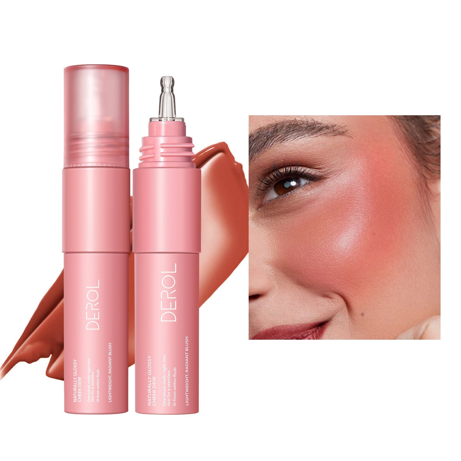 Liquid Blush Moisturizing Makeup with Shimmer in Multiple Colors - Teleplus liquid blush moisturizing clothing paste