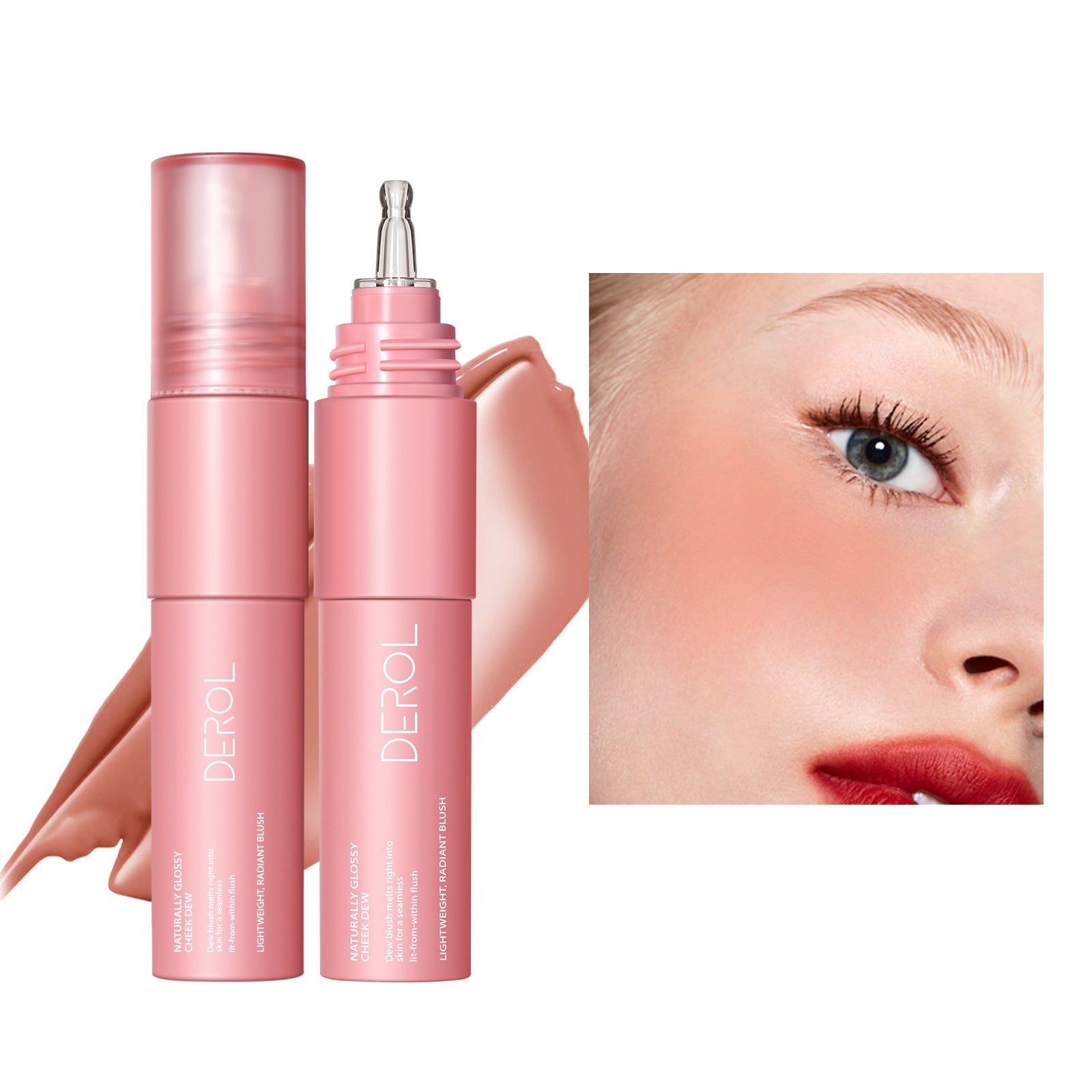 Liquid Blush Moisturizing Makeup with Shimmer in Multiple Colors - Teleplus liquid blush moisturizing clothing paste