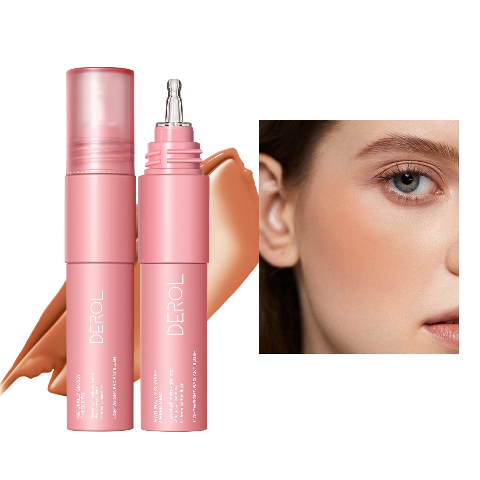 Liquid Blush Moisturizing Makeup with Shimmer in Multiple Colors - Teleplus liquid blush moisturizing clothing paste