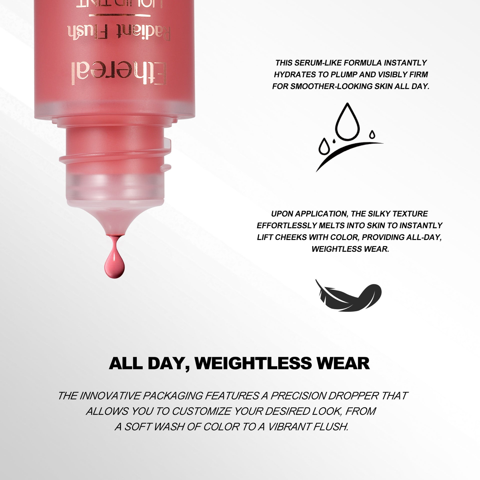 Liquid Blush Press Type 11ml for Women Universal Skin Tone - liquid blush press type