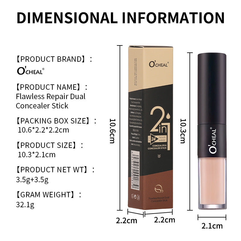 Liquid Concealer Double-Headed Contour Stick for Lasting Skin Coverage - Teleplus liquid concealer double-headed