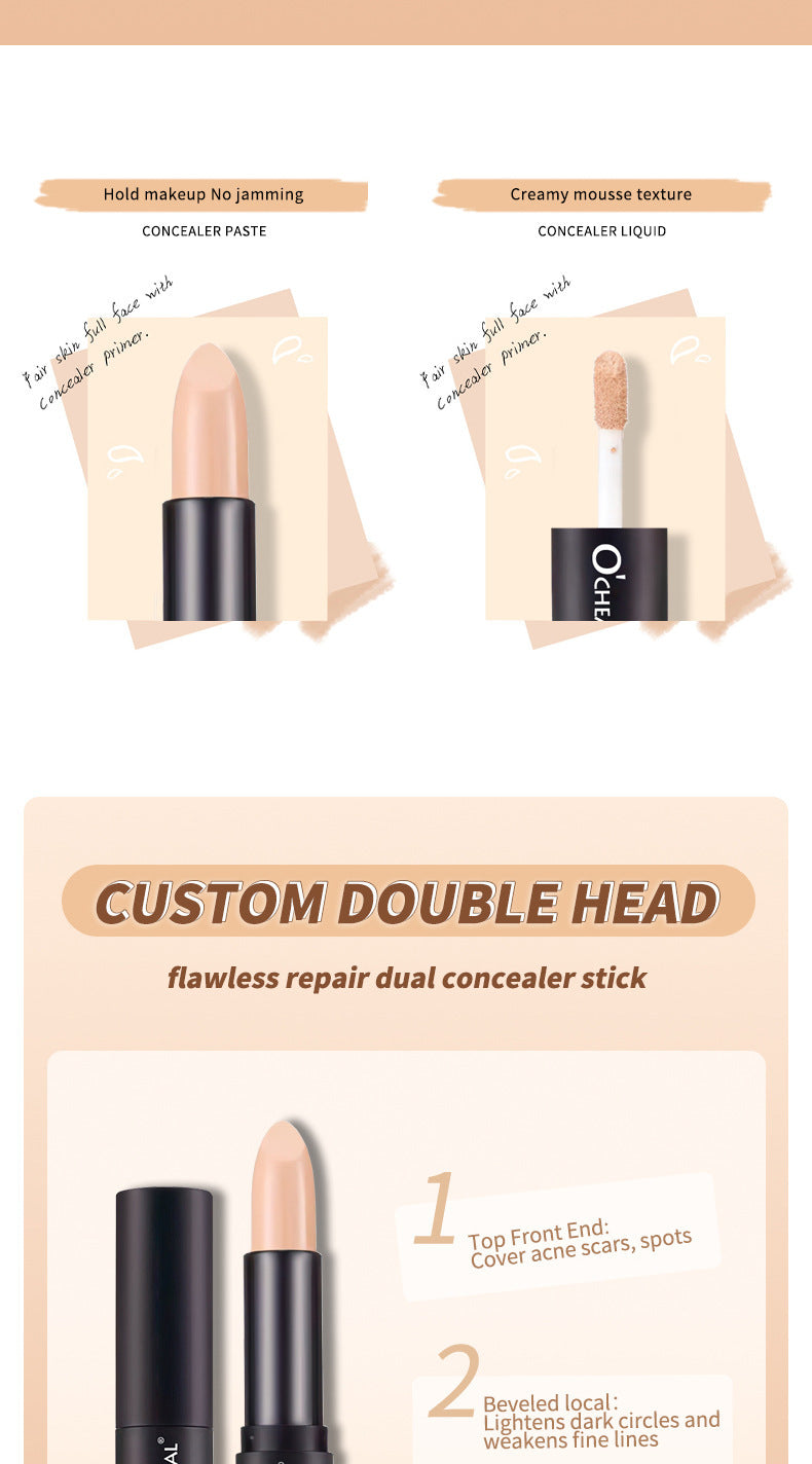 Liquid Concealer Double-Headed Contour Stick for Lasting Skin Coverage - Teleplus liquid concealer double-headed