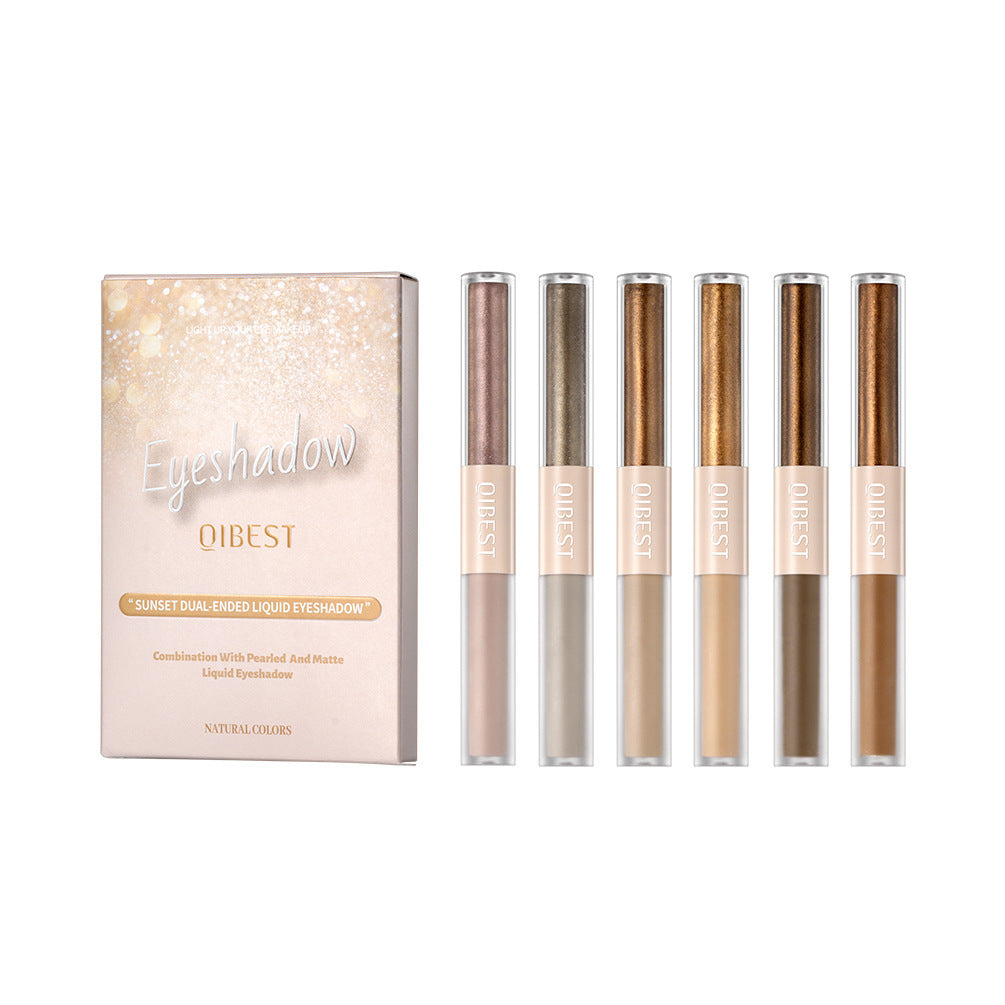 Liquid eye shadow set with shimmer and metallic finishes in 6 vibrant colors - Eye Shadow Set Shimmer Metallic Finishes