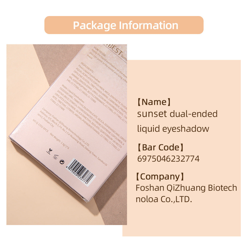 Liquid eye shadow set with shimmer and metallic finishes in 6 vibrant colors - Eye Shadow Set Shimmer Metallic Finishes