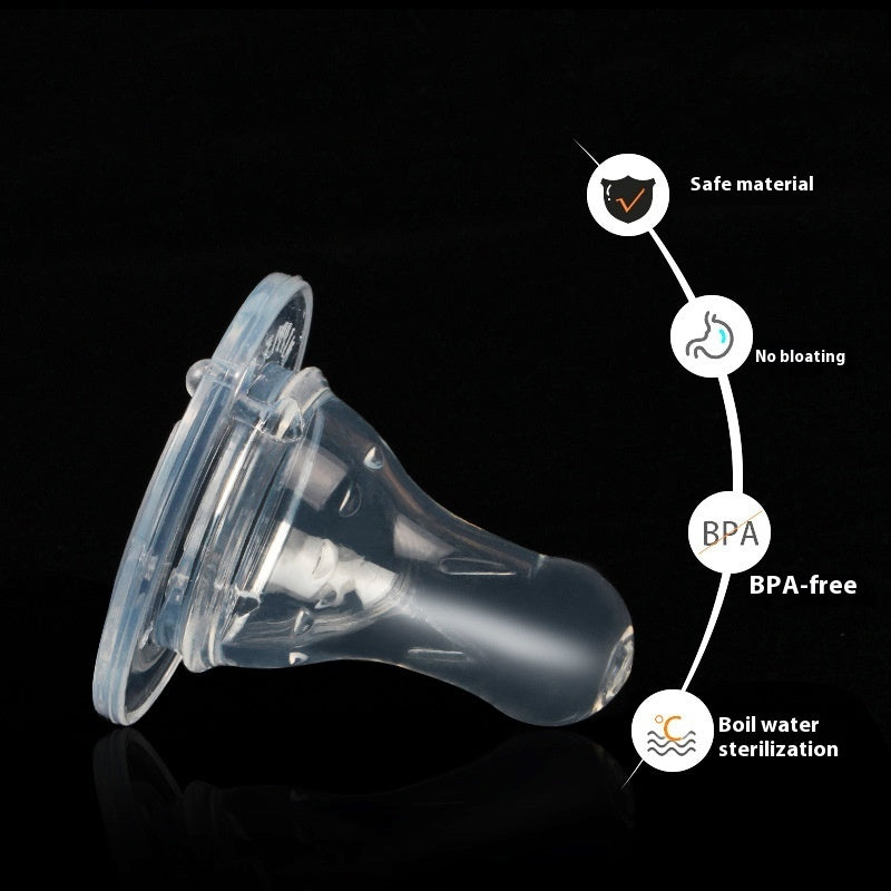 Liquid Silicone Baby Nipple for 0-3 Years Soft Simulation Feeding - liquid silicone baby nipple soft simulation feeding